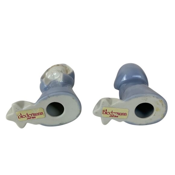 Vintage Biedermann Japan Praying Singing Figurines Mini Candle Holders Ceramic - Picture 5 of 6